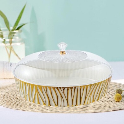 Round Shape Fruit Plate With Lid
